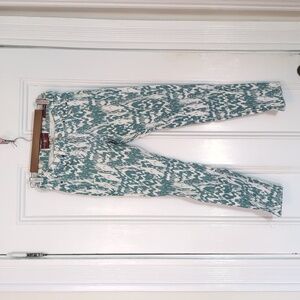 Lucky Charlie Skinny Ikat Tribal Turquoise Jeans